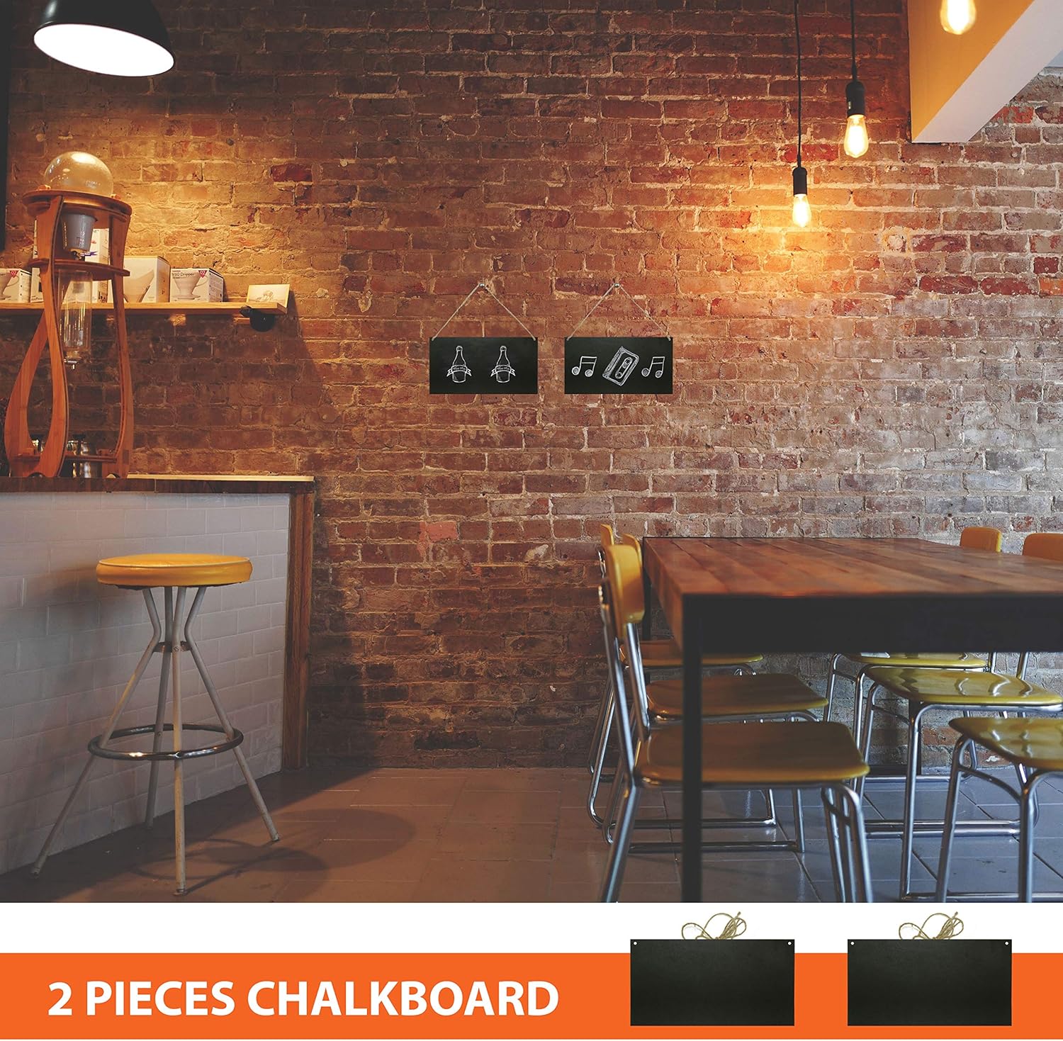 IFAMIO Chalkboard Sign 2 Pack Vintage Rustic Blackboard for Home Office Wall Decor