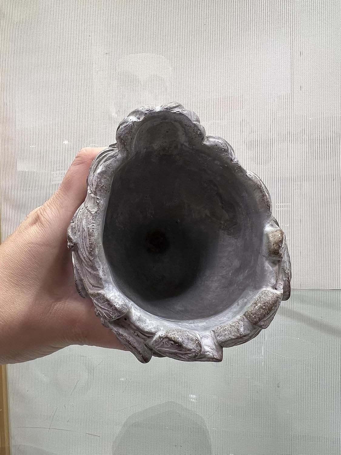 Abbott Collection Goddess Head Wall Planter - Small Cement Indoor Outdoor Planter Pot