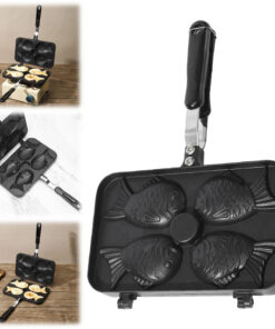 Four Fish Shaped Fry Pan Waffle Molds Cake Oven